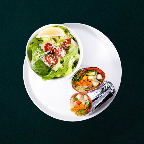Teriyaki Chicken Wrap & Garden Salad