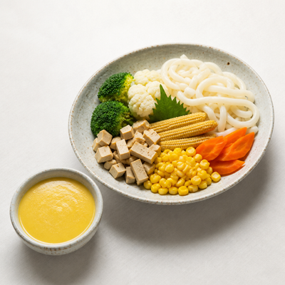 Japanese Corn Dip Noodles (Veg)