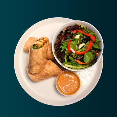 Taiwanese Braised Pork Wrap With Garden Salad