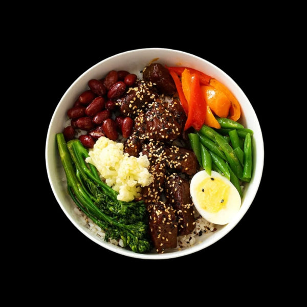 Korean Spicy Beef Rice Box with Vegetables
