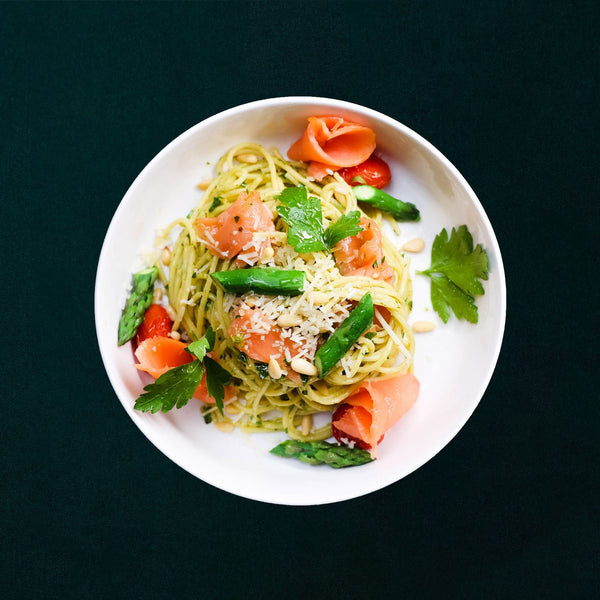 Smoked Salmon Pesto Pasta