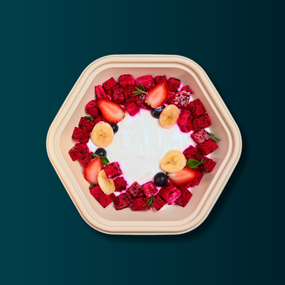 Red Dragon Fruit Oat & Chia Yogurt Bowl