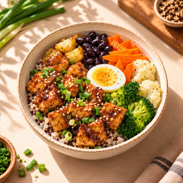 Savory Tofu Veggie Power Bowl