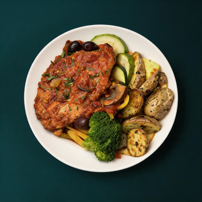 Chicken Cacciatore with Creamy Polenta