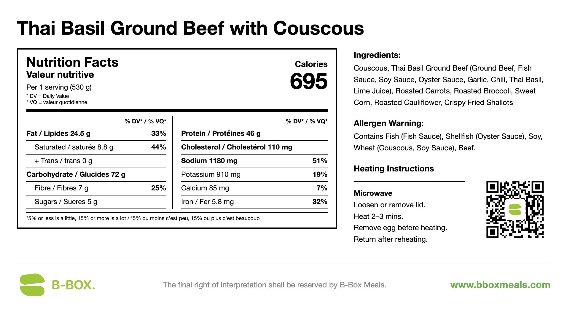 Thai Basil Beef Couscous Bowl🌶️