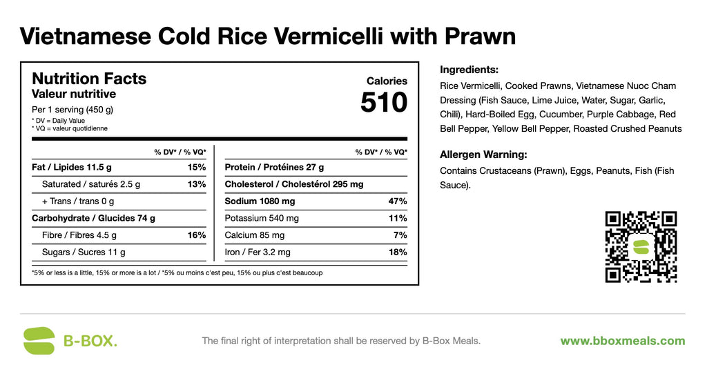 Vietnamese Cold Rice Vermicelli with Prawn