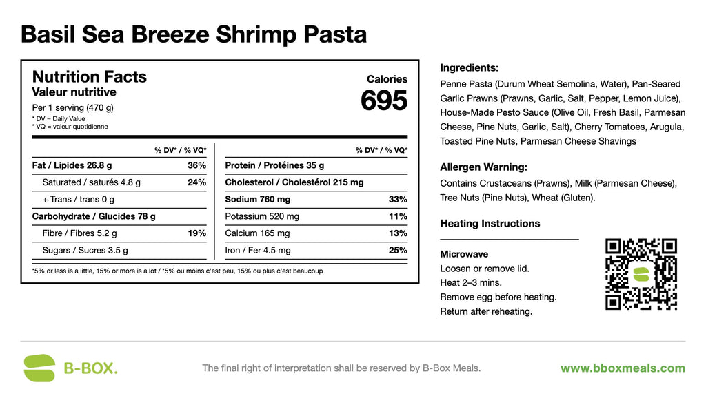 Basil Sea Breeze Shrimp Pasta