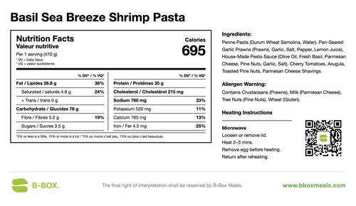 Basil Sea Breeze Shrimp Pasta