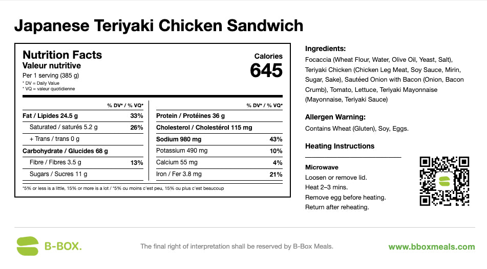 Japanese Teriyaki Chicken Sandwich