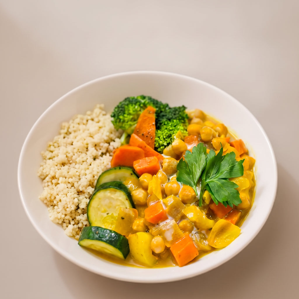 Malay Curry Chickpea Couscous Bowl