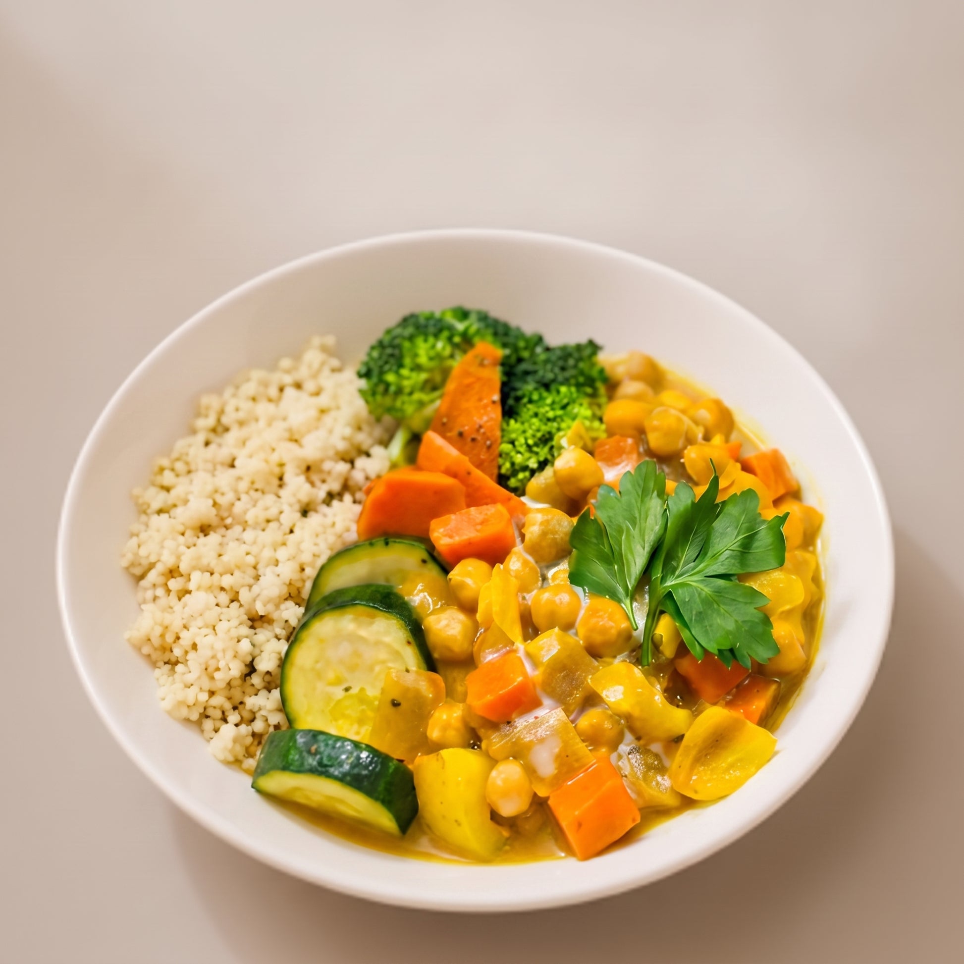 Malay Curry Chickpea Couscous Bowl