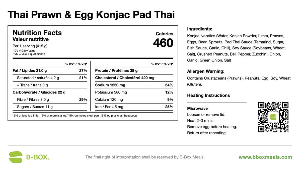 Thai Prawn & Egg Konjac Pad Thai