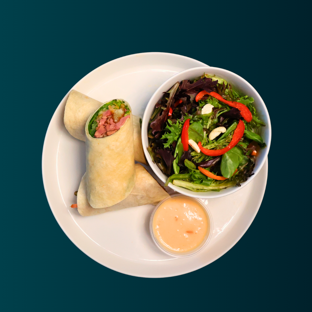 Nanjing Roast Duck Wrap With Garden Salad