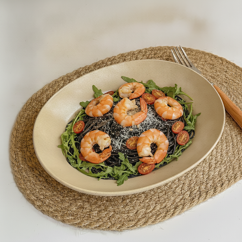 Basil Sea Breeze Shrimp Pasta