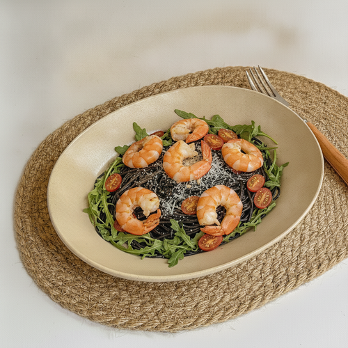 Basil Sea Breeze Shrimp Pasta