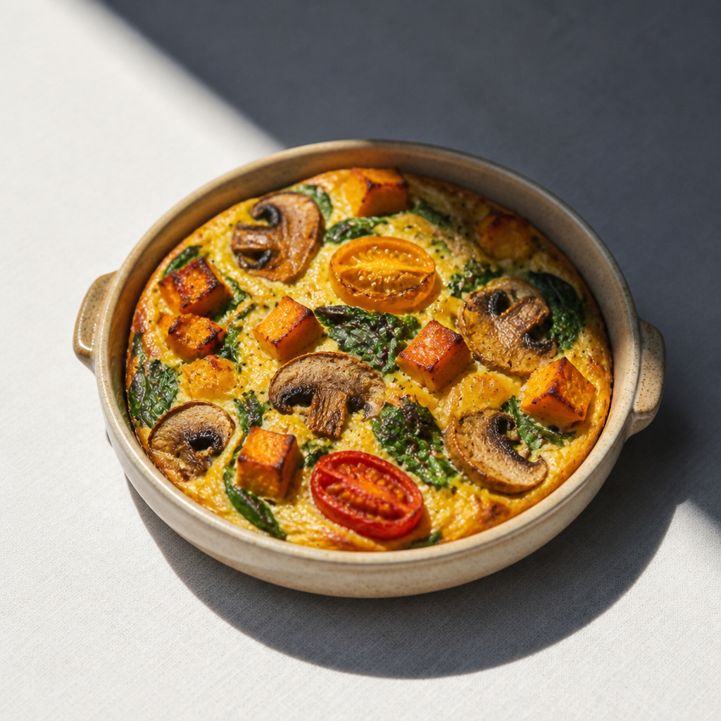 Black Truffle Spinach & Mushroom Baked Eggs
