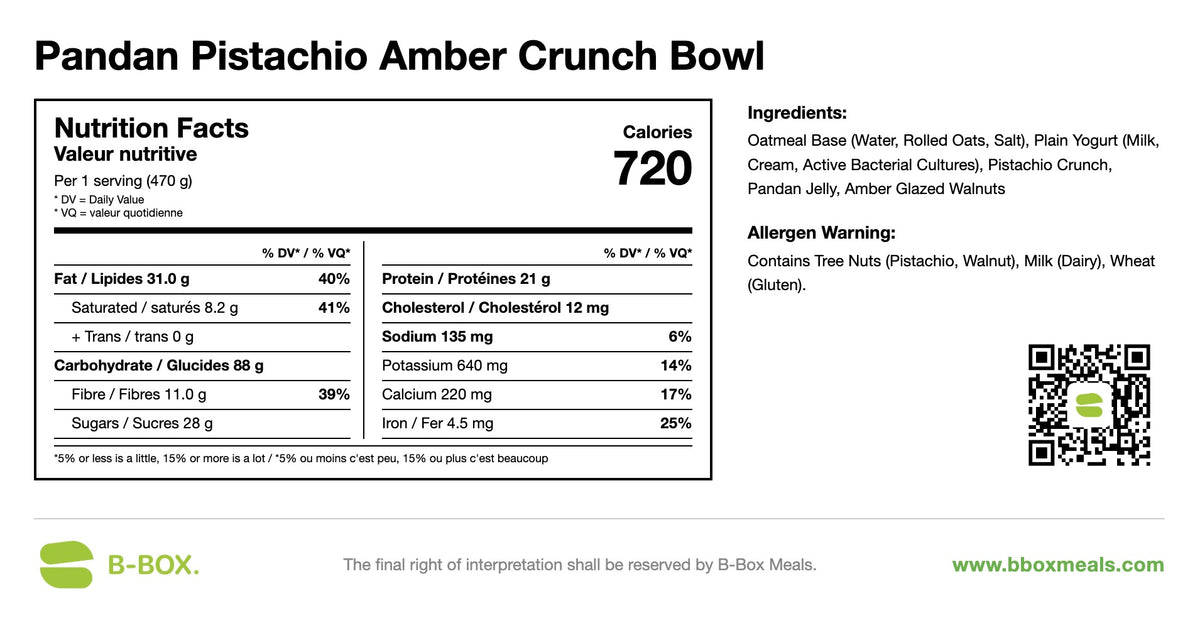 Pandan Pistachio Amber Crunch Bowl