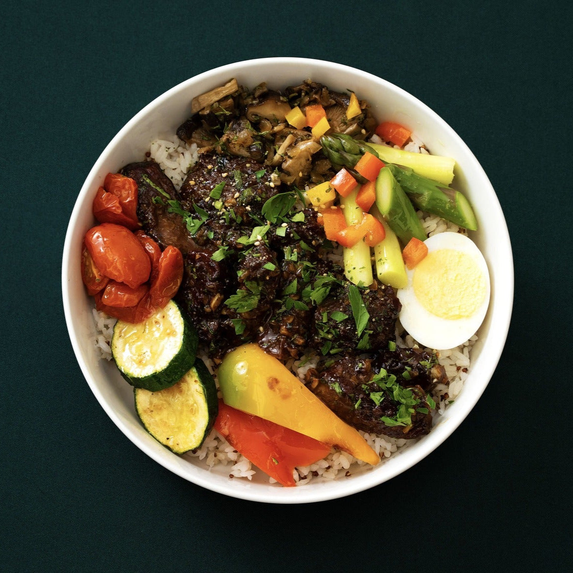 Beef Cubes Rice Box with Vegetables – B-BOX.