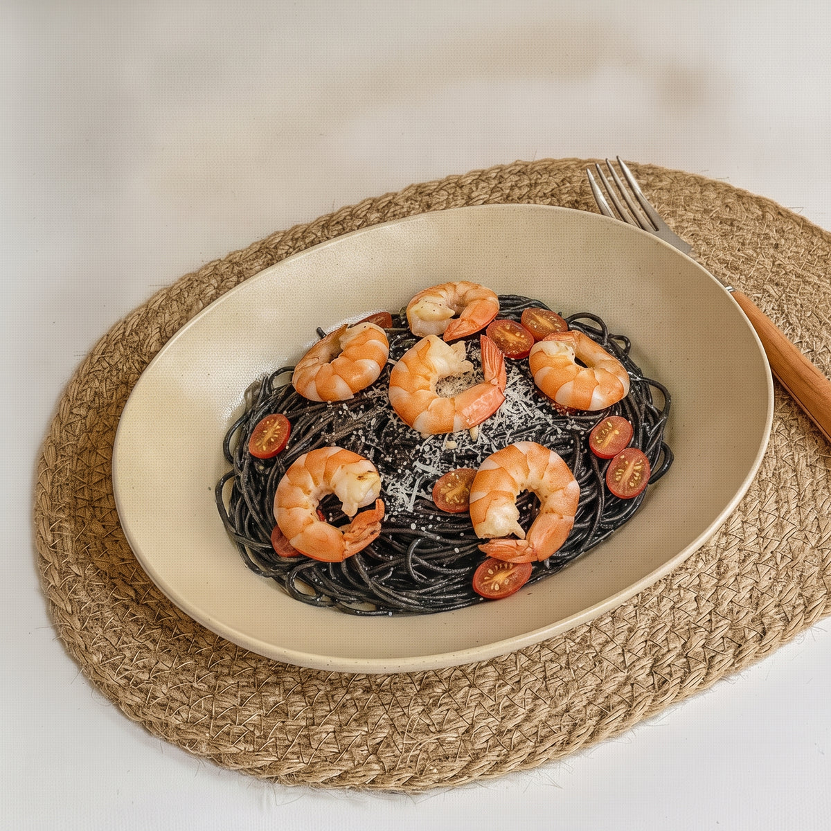 Basil Sea Breeze Shrimp Pasta
