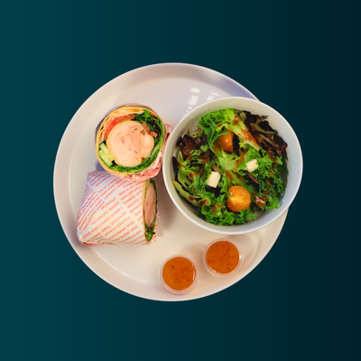 Chilled Huadiao Chicken Wrap with Salad