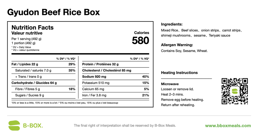 Gyudon Beef Rice Box