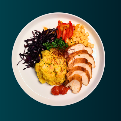 Cumin Chicken with Turmeric Rice