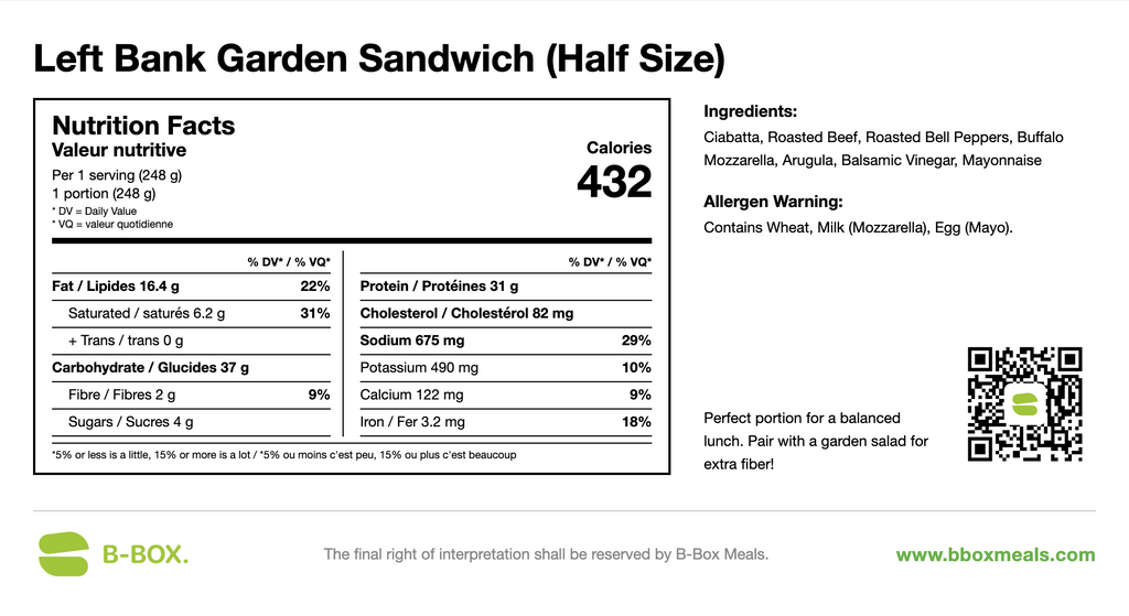 Left Bank Garden Sandwich(Beef)