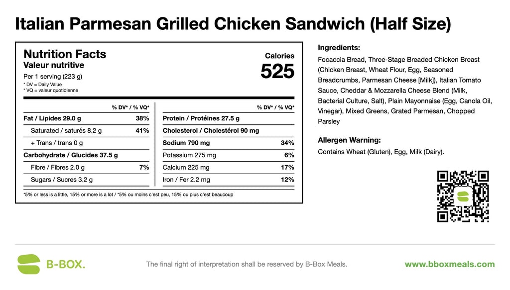Italian Parmesan Grilled Chicken Sandwich