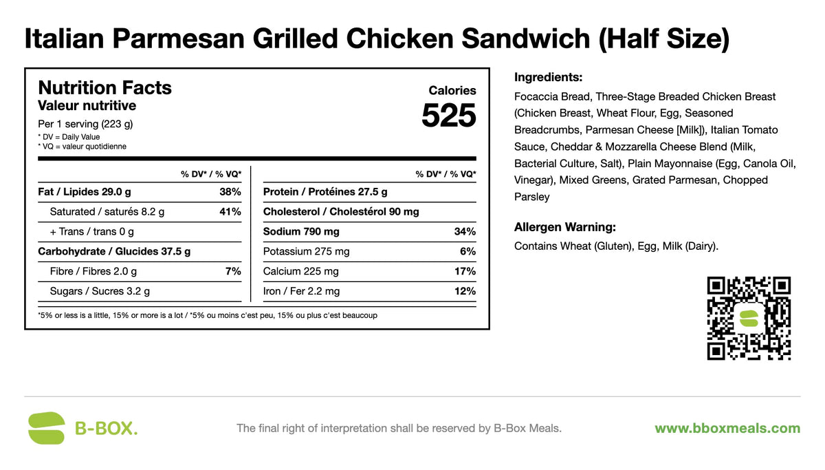 Italian Parmesan Grilled Chicken Sandwich