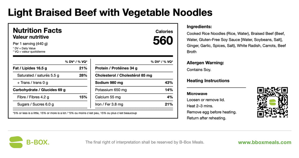 Light Braised Beef with Vegetable Noodles