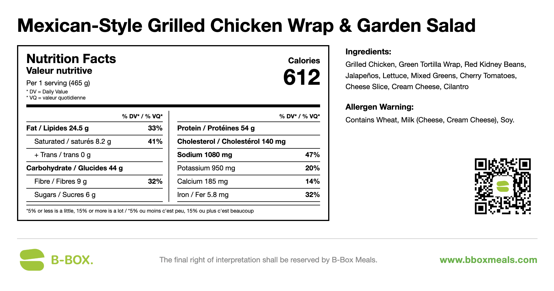 Mexican-Style Grilled Chicken Wrap with Salad