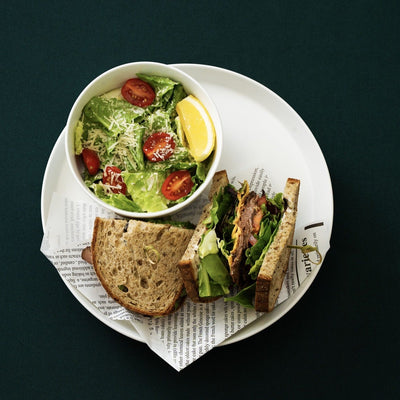Roasted Black Truffle Angus Beef Sandwich with Salad