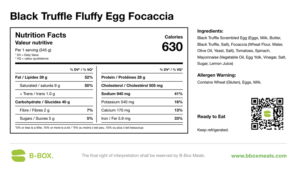 Black Truffle Fluffy Egg Focaccia