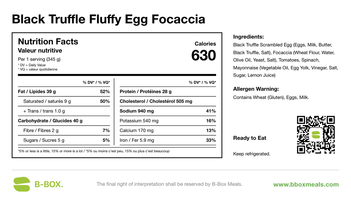 Black Truffle Fluffy Egg Focaccia