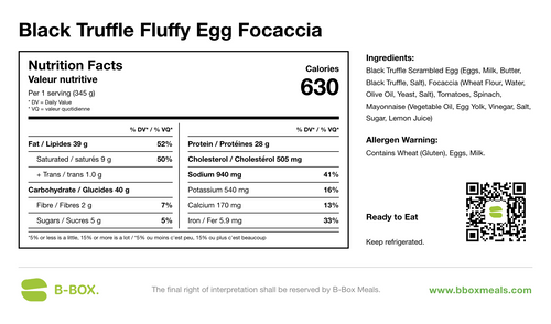 Black Truffle Fluffy Egg Focaccia