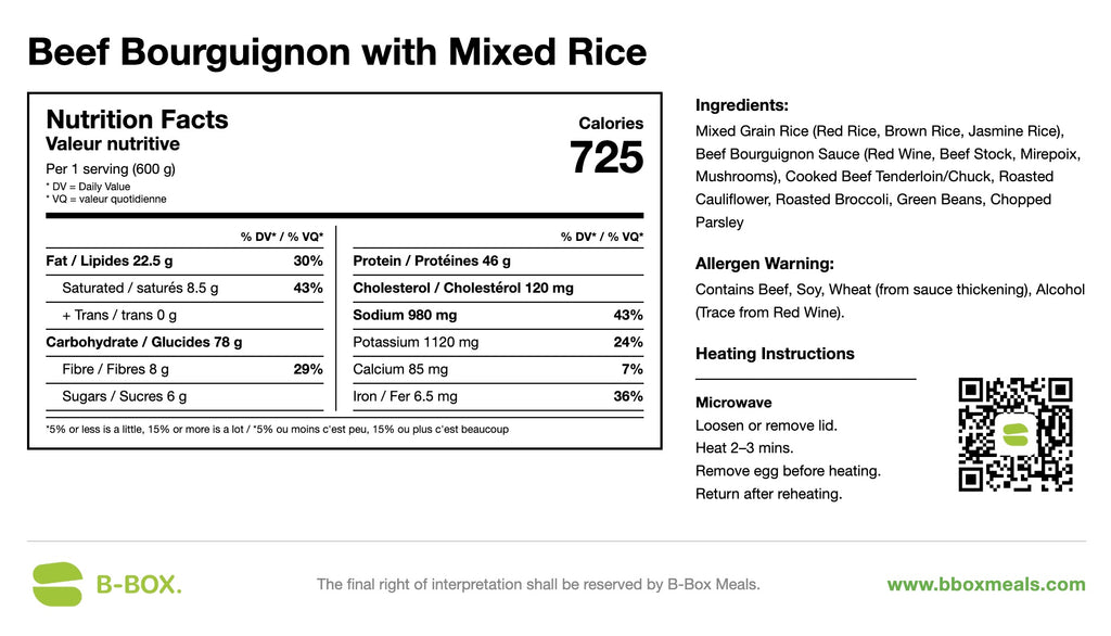 Beef Bourguignon with Mixed Rice