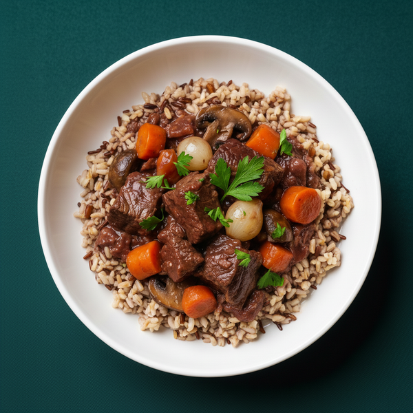 Beef Bourguignon with Mixed Rice