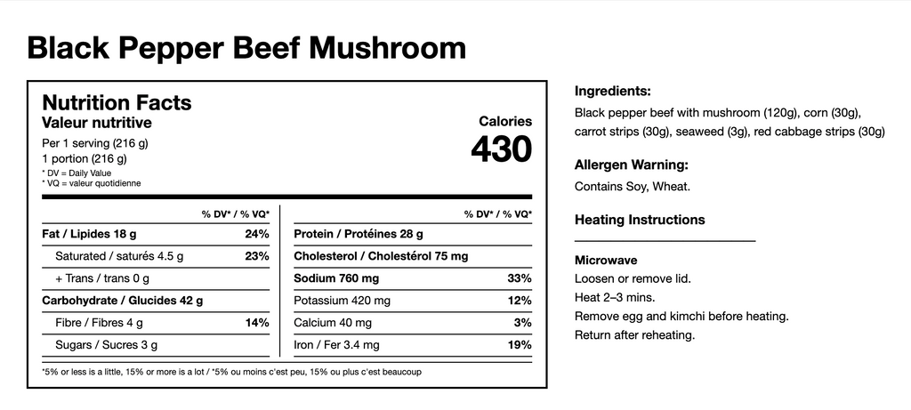 Black Pepper Beef Mushroom Rice Bowl