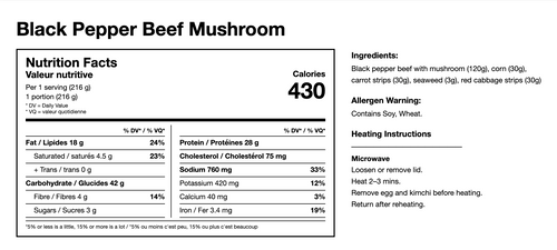 Black Pepper Beef Mushroom Rice Bowl