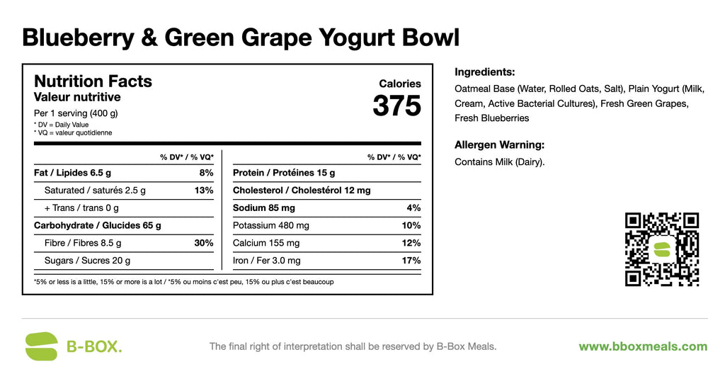 Blueberry & Green Grape Yogurt Bowl