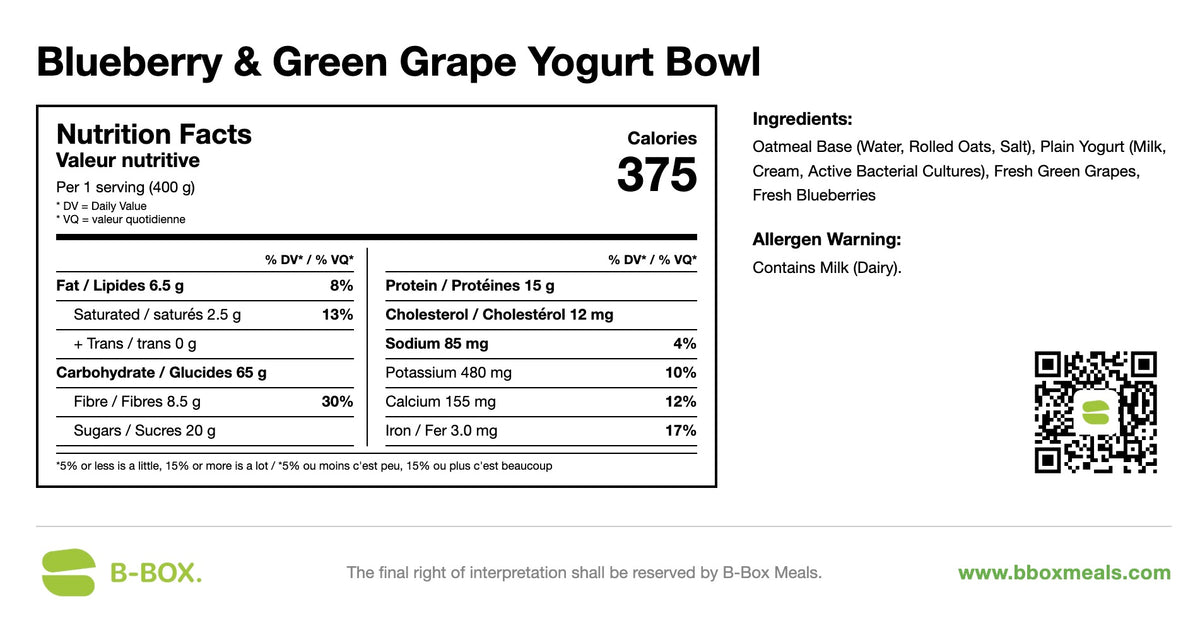 Blueberry & Green Grape Yogurt Bowl