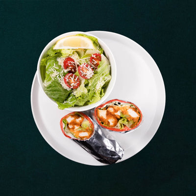 Buffalo chicken Strip Wrap & Garden Salad - B-BOX.
