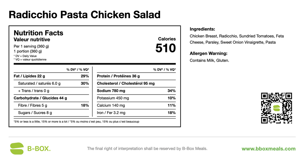 Radicchio Pasta Chicken Salad