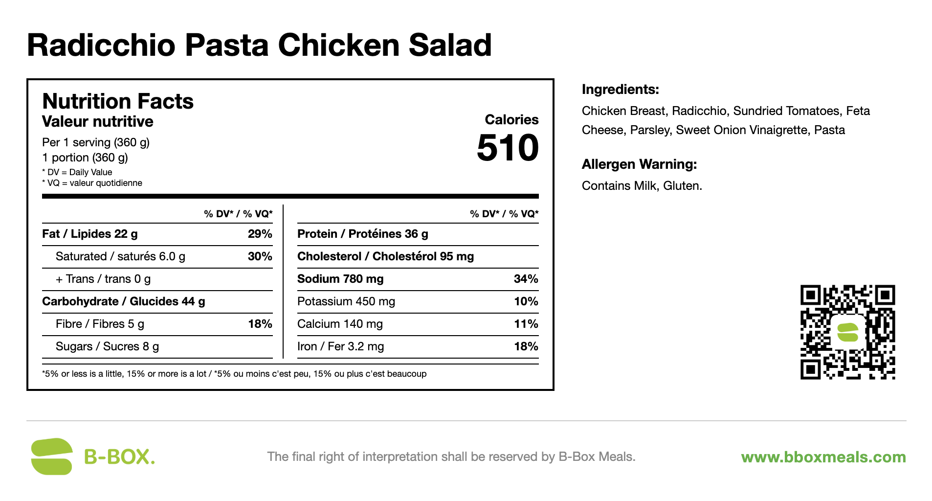 Radicchio Pasta Chicken Salad
