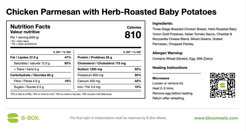 Chicken Parmesan with Herb-Roasted Baby Potatoes