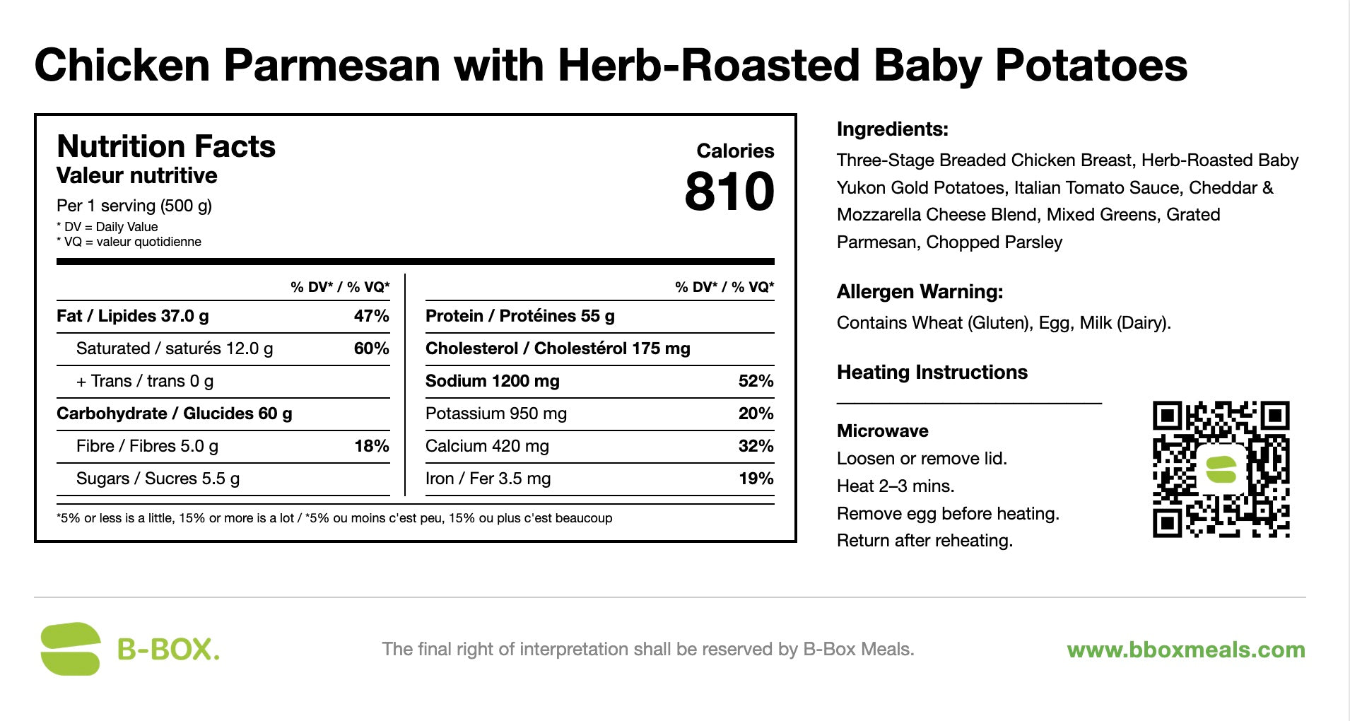 Chicken Parmesan with Herb-Roasted Baby Potatoes