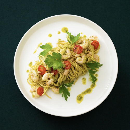 Classic Pesto Pasta with Shrimp - B-BOX.