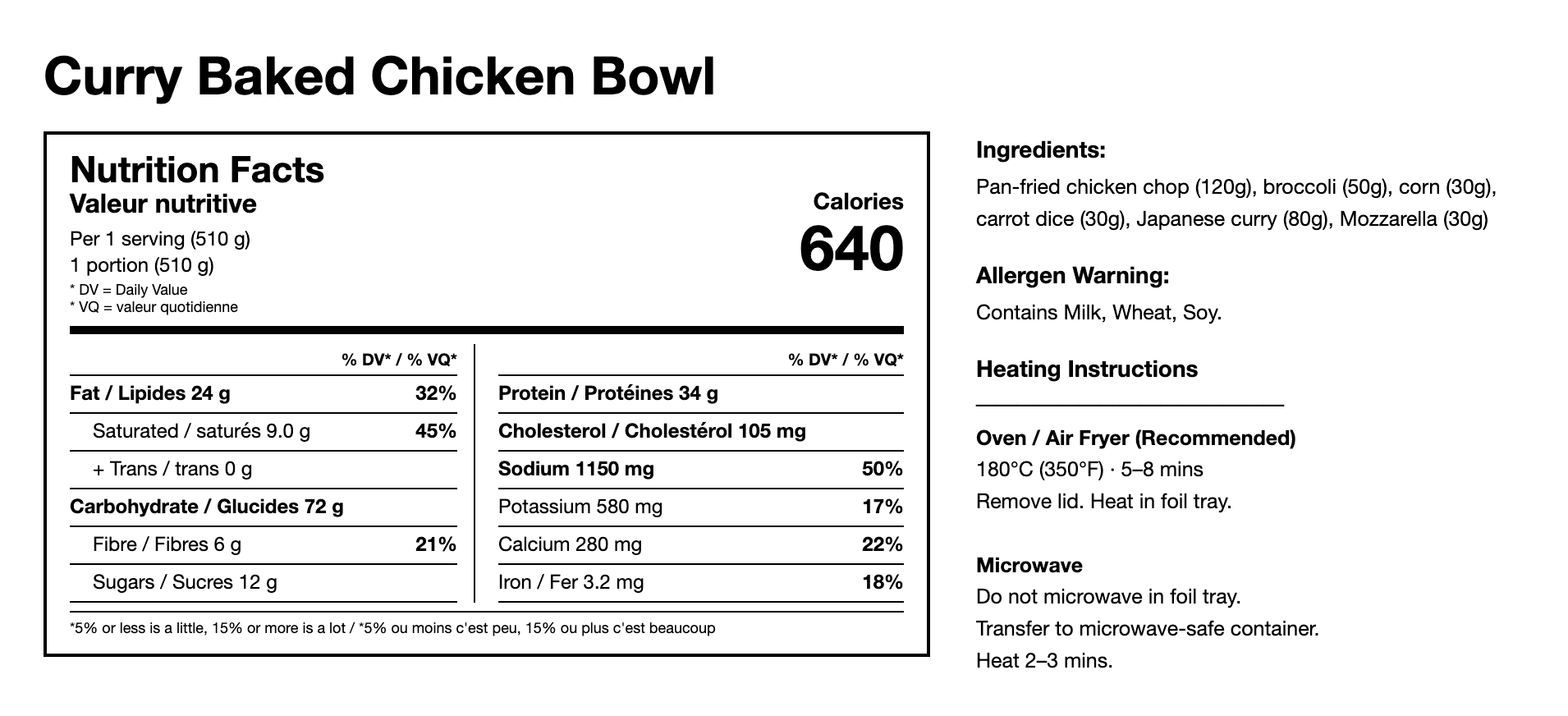 Curry Baked Chicken Bowl