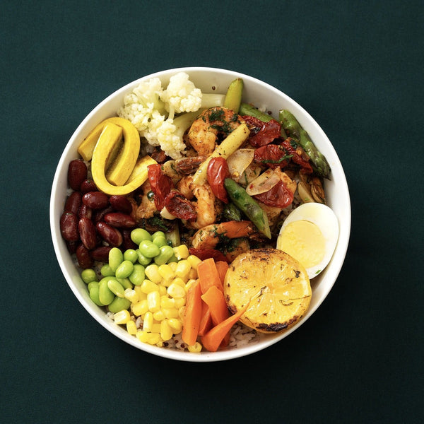 Grilled Prawns & Seasonal Vegetable Rice Box