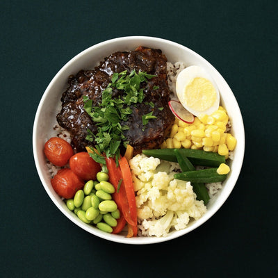 Japanese Black Pepper Grilled Chicken Steak Rice Box